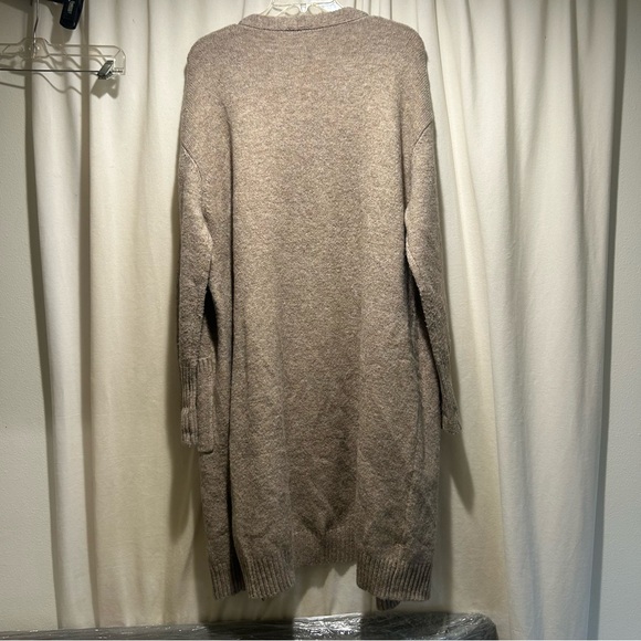 Cielo Open Cardigan Sweater Beige/tan Size L - Picture 4 of 4